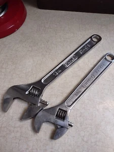 Stanley Tools 87-471 & 87-473 Adjustable 10"and 12" Wrench Used Hand Tool - Picture 1 of 8