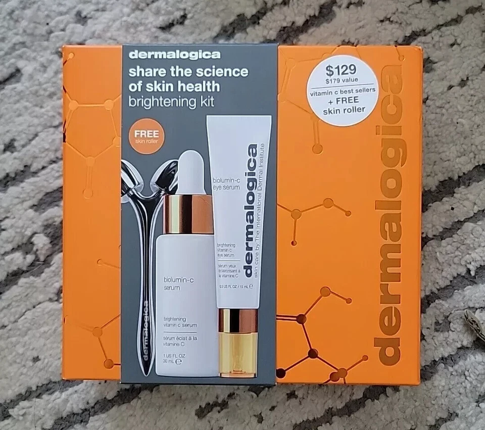 Dermalogica Brightening Kit Biolumin C Serum 1oz Biolumin-C Eye 0.5oz