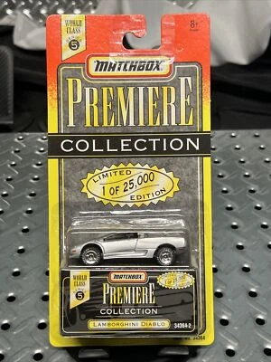Matchbox Premiere Collection Lamborghini Diablo Серебристый/Винтажный 1995/Новый на Карте - Изображение 1 из 4