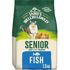 1.5kg James Wellbeloved Natural Senior Complete Dry Cat Food Fish Cat Biscuits