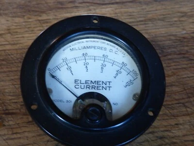 ancien style voltmètre rond en bakélite noir vintage Steam punk collection - Photo 1/4