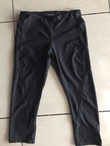 Women Black Reebok Tight 7/8Pants Size Small - Picture 1 of 3
