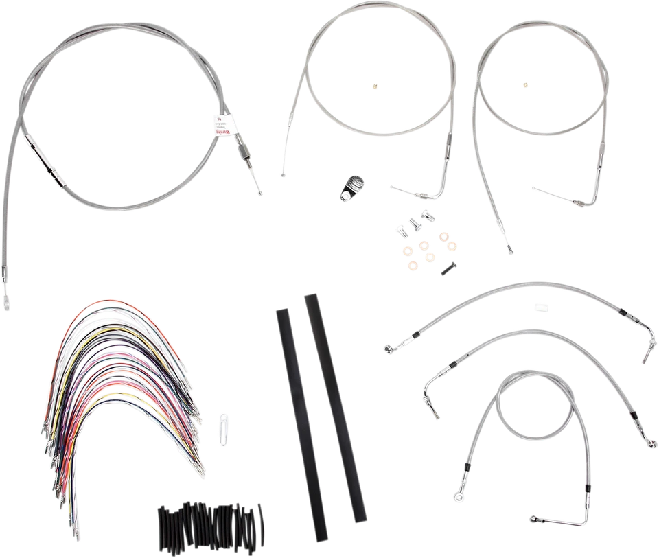 Kit de línea de freno/cable trenzado de acero inoxidable Burly 16" Ape Hanger B30-1080 Foto 1 de 1