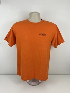Wu Wear Orange T Shirt Mens Size M Medium Wu-Tang Clan Rap READ STAINS USED - Picture 1 of 13