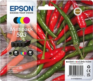 4 cartuchos de tinta Epson 503 para XP-5200 XP-5205 WorkForce WF-2960DWF WF-2965DWF - Imagen 1 de 1
