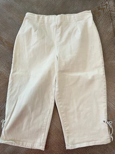Croft & Barrow Pull On Ankle Pants 12 Pet Beige Elastic Waist 30” Inseam 16” - Picture 1 of 6