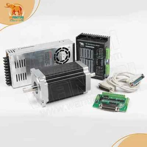 US&EU FREE SHIP-1Axis NEMA34 Stepper Motor 1600oz-in,Dual+CNC Driver 8.2A+ Power - Picture 1 of 12
