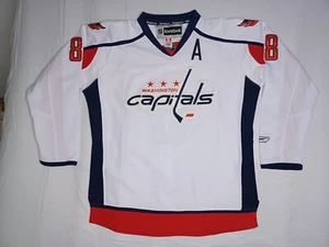 Alex Ovechkin # 8 Washington Capitals NHL Reebok CCM Jersey Sz 54 White - Picture 1 of 16