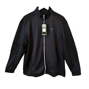 Callaway Golf Wind Jacket Full Zip UPF 50 Men’s Size Large L Black Caviar New - Picture 1 of 10