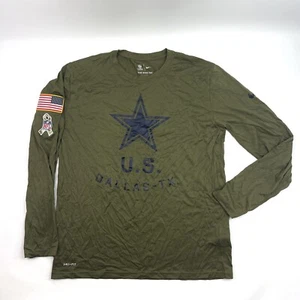 Nike Dallas Cowboys Salute To Service Military Ribbon/Flag Long Sleeve T-shirt L - Picture 1 of 12