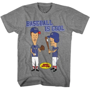 MTV Classic Cartoon Beavis And Butthead Baseball Is Cool Men's T Shirt - Picture 1 of 5