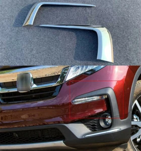 Fit for Honda Pilot 2019-2022 ABS Chrome Front Fog Lamp Eyebrow Molding Trim - Picture 1 of 6