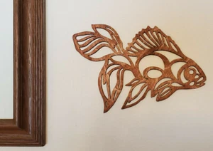 Elegant Goldfish, Wood plaque sign, Home decor - Picture 1 of 4