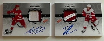 Michael Rasmussen Dennis Cholowski 2018-19 The Cup Dual Rookie Auto Bookmark /18 - Image 1 of 4