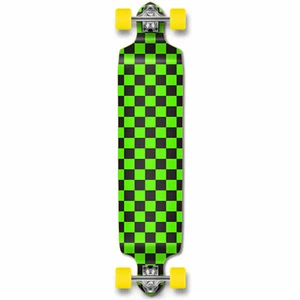 Yocaher Drop Down Longboard Complete - Checker Green - Bild 1 von 6
