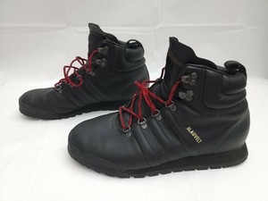 black adidas leather