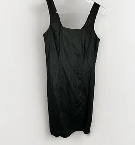 Vestido Vaina De Colección Años 80 Banana Republic Safari & Travel Para Mujer Talla 4 Negro Lino - Imagen 1 de 7