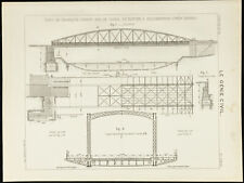 1892 - Plan Antique Of Bridge Of François-joseph IN Heiligenstadt - Vienne