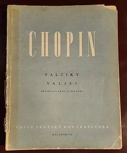 Libro de música para piano de bolsillo CHOPIN ValčíkyValses Edice Pražské Konservatoře 1947 - Imagen 1 de 10