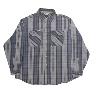 CARHARTT Mens Shirt Grey Striped Long Sleeve XL - Picture 1 of 6
