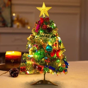 Mini Christmas Tree With LED Lights50cm Tabletop Christmas Tree With Decorations - Picture 1 of 5