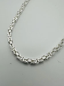 Mens 925 Sterling Silver 5.5mm Byzantine Kings Chain 20 Inch 49gr - Picture 1 of 9