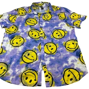 Phluid Project Tie Dye Smiley Gesicht Button Down - XL - Bild 1 von 5