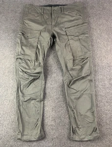 G Star Raw Rococo Zip 3D Tapered Mens Cotton Blend Cargo Pants Size 36x31 Green - Picture 1 of 12