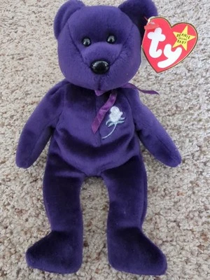 戴安娜公主纪念版第 1 版豆豆娃 1997 PVC 颗粒二手 — 第 1/4 张图片