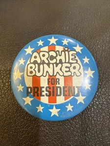 Vintage All In The Family Archie Bunker For President Pin Button - Bild 1 von 2