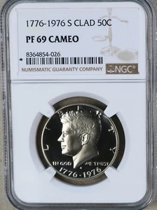 1976 S Proof Kennedy half graded by NGC PF 69 CAMEO - Picture 1 of 2