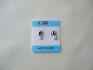 Scorpion Magnetic Stud Small Silver Coloured & Black Enamel New - Picture 1 of 3