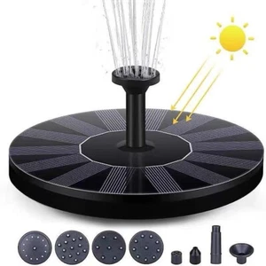 Fuente de agua de jardín con energía solar | Bomba exterior ecológica para baño de aves - Imagen 1 de 7