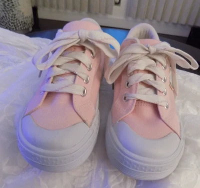 女孩智能合身帆布运动鞋粉色 2 码 — 第 1/4 张图片