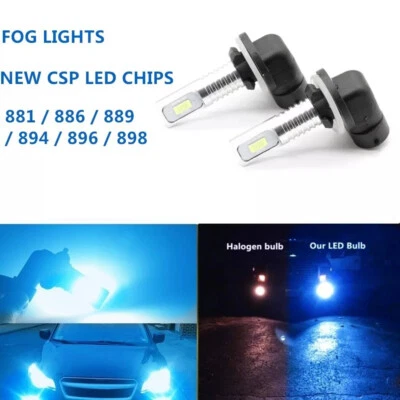 881 862 886 889 894 896 898 LED Fog Light Bulb Conversion Kit 55W 8000K ICE BLUE - Image 1 of 4