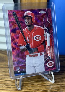 2020 Topps Chrome Update Aristides Aquino #U-57 Pink Wave Refractor SP Rookie RC