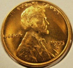 1955 D LINCOLN CENT, BU from a nice roll - Picture 1 of 5
