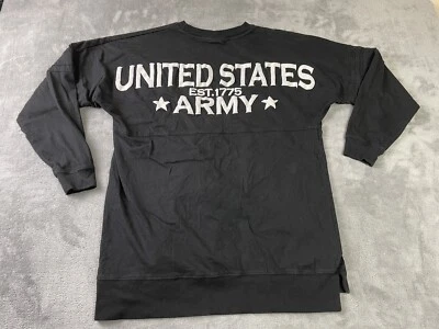 United States Army 1775 T Shirt Adult Small Black Long Sleeve Big Spell Out Puff - Image 1 of 4