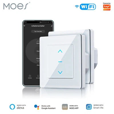 MOES WLAN Smart Rolladenschalter Jalousieschalter Zeitschaltuhr Alexa/Google App - Bild 1 von 4