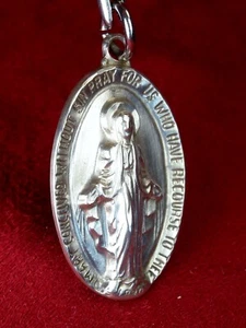NUNS 11 GRAMS STERLING PRAYER MEDITATION MIRACULOUS MEDAL FROM HER HABIT ROSARY - Picture 1 of 11