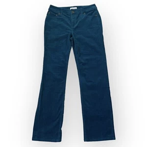 Charter Club Blue Green Teal Corduroy Women’s Petite Pants in Size 2P - Picture 1 of 7