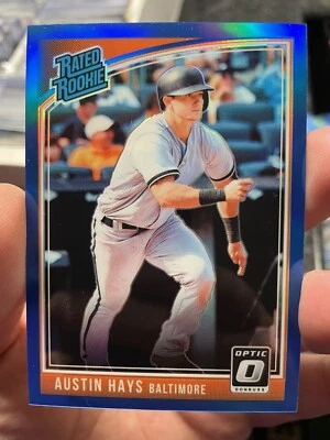 2018 DONRUSS OPTIC AUSTIN HAYS #58 RATED ROOKIE BLUE #105/149 Baltimore Orioles - Image 1 of 2