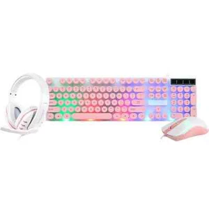 VIVITAR LVLUP 3-IN-1 GAMING KIT: KEYBOARD, MOUSE, & HEADSET (LU745-PNK) - Picture 1 of 4