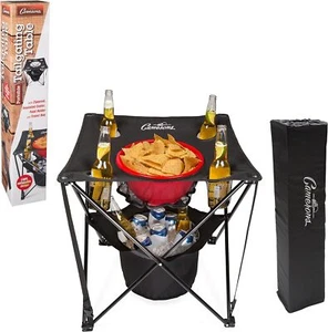 All-in-One Tailgating Table,Collapsible Folding Camping Table w/Insulated Cooler - Picture 1 of 9