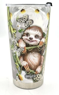 Regalos para perezosos, lindo vaso para perezosos con tapa 20 oz acero inoxidable, café perezoso... Foto 1 de 4