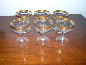 6 Likörgläser, Schnapsgläser, hochwertig & mit Goldrand - Bild 1 von 4