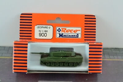 Roco 900 Military Leopard II Battle Tank Green 1:160 N Scale - Image 1 of 2