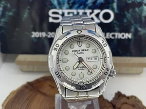 ALBA AQUA GEAR AGS 3M22-0010 Titanium SCUBA 200M New Battery Fitted / Tested - Picture 1 of 10