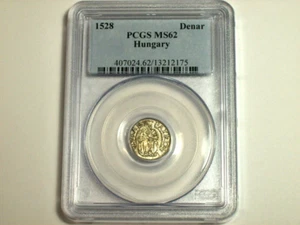 1528 Hungary Denar Ferdinand-Madonna/Child PCGS MS-62 TOP POP SN6518 - Picture 1 of 4