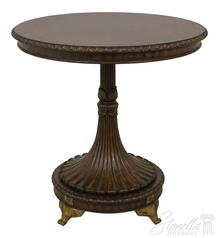 56708EC: MAITLAND SMITH French Regency Round Mahogany Center Table Cover